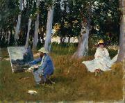 John Singer Sargent Claude Monet Painting by the Edge of a Wood painting